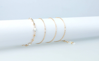 Eyeglass Chain 106 Gold/White